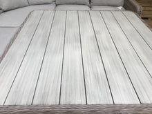 Load image into Gallery viewer, The Bermuda Large Rattan- Corner Dining- Sofa Set- Brushed Aluminium Top- Grey Or Glass Top In Grey