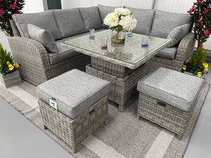 The Panama Compact Lounge Dining Set ( Adjustable Table )