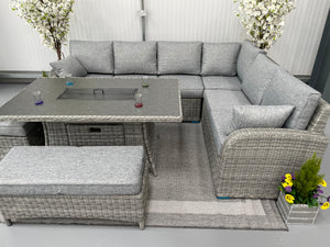 The Panama Fire Pit Dining Set