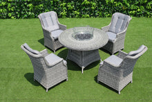 Load image into Gallery viewer, Panama 4 Seat Round Fire Pit Set
