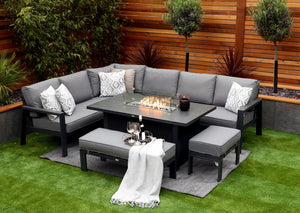 NEW 2025 Toledo Corner Dining with Firepit Table