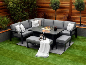 NEW 2025 Toledo Corner Dining with Firepit Table