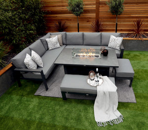 NEW 2025 Toledo Corner Dining with Firepit Table