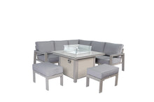 Load image into Gallery viewer, NEW 2025 Toledo Compact Corner Dining with Firepit Table
