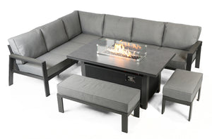 NEW 2025 Toledo Corner Dining with Firepit Table