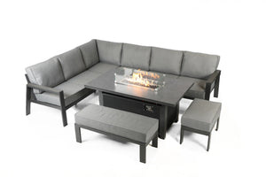 NEW 2025 Toledo Corner Dining with Firepit Table