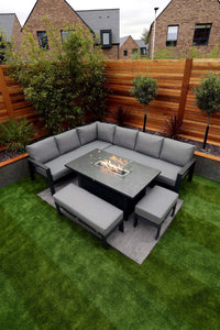 NEW 2025 Toledo Corner Dining with Firepit Table