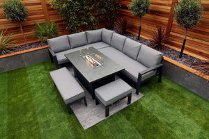 NEW 2025 Toledo Corner Dining with Firepit Table