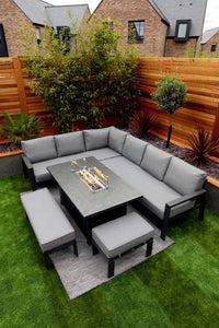 NEW 2025 Toledo Corner Dining with Firepit Table