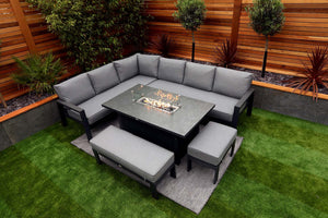 NEW 2025 Toledo Corner Dining with Firepit Table