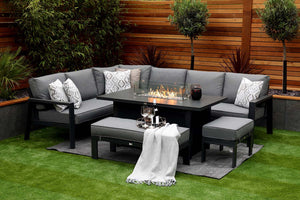 NEW 2025 Toledo Corner Dining with Firepit Table