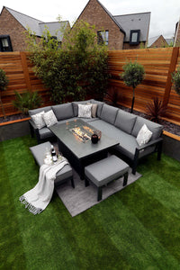 NEW 2025 Toledo Corner Dining with Firepit Table