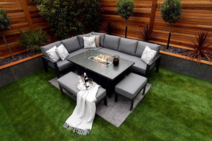 NEW 2025 Toledo Corner Dining with Firepit Table