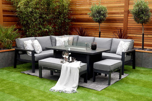 NEW 2025 Toledo Corner Dining with Firepit Table