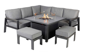 NEW 2025 Toledo Compact Corner Dining with Firepit Table