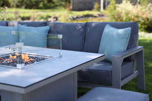 NEW 2025 Toledo Compact Corner Dining with Firepit Table