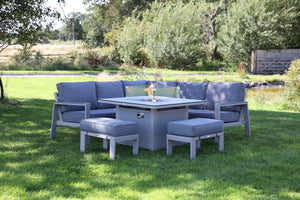 NEW 2025 Toledo Compact Corner Dining with Firepit Table