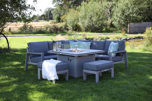 NEW 2025 Toledo Compact Corner Dining with Firepit Table