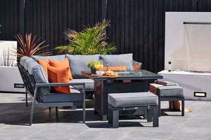 NEW 2025 Toledo Compact Corner Dining with Firepit Table