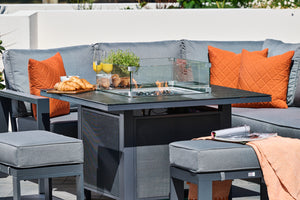 NEW 2025 Toledo Compact Corner Dining with Firepit Table