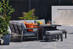 NEW 2025 Toledo Compact Corner Dining with Firepit Table