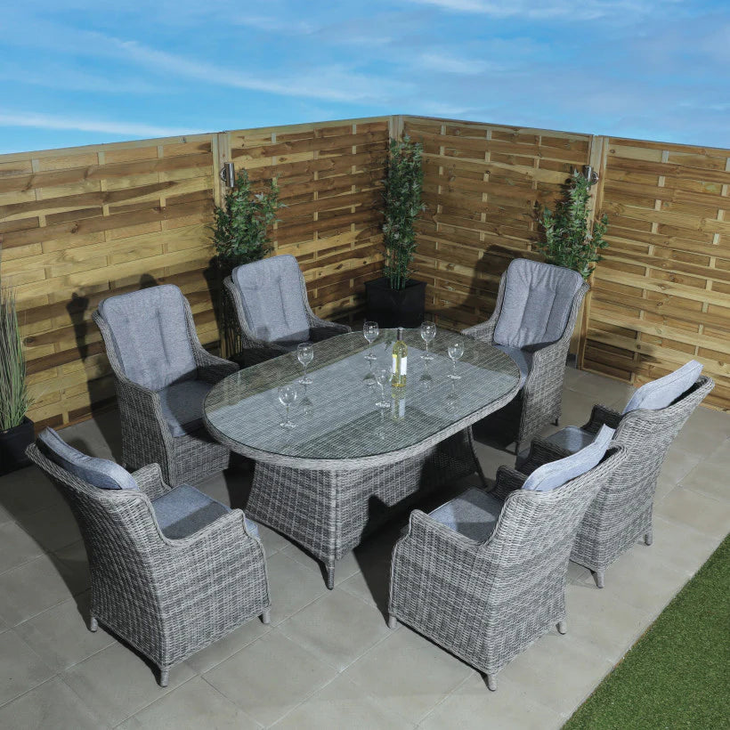 Panama 6 Seat Oval Dining Set