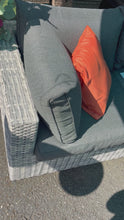 Load and play video in Gallery viewer, Milan Rattan- Corner Lounge- L Shape Set- With or Without Matching Chair- Cloudy Grey
