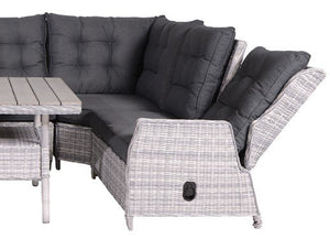 Granada Rattan- Lounge Dining Set- Cloudy Grey or Willow
