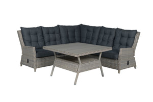 Granada Rattan- Lounge Dining Set- Cloudy Grey or Willow