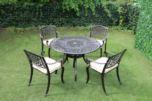 The Lisburn 4 Seat Outdoor Aluminium Garden Dining Set