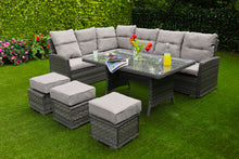 Load image into Gallery viewer, Antigua Rattan Dining Set- Glass or Polywood Top - Grey or Nature
