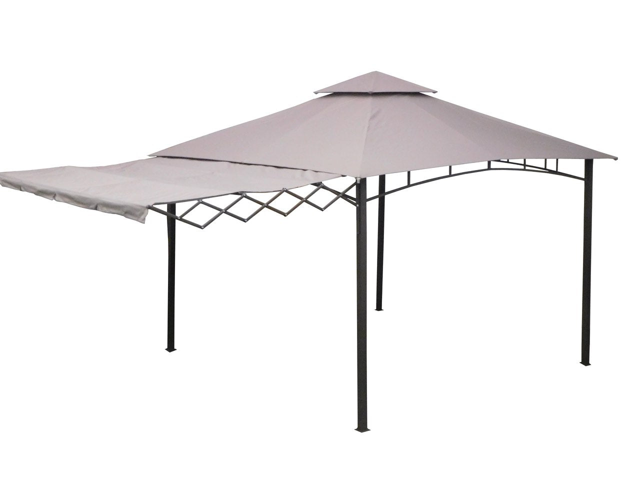 Gazebo 3.3m x 3.3m with Retractable Awning