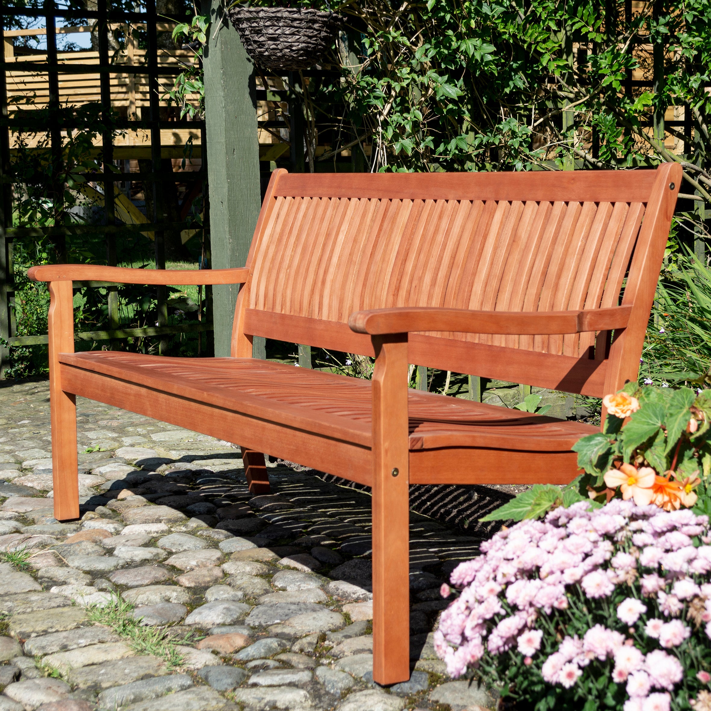 Wooden garden bench deals b&m