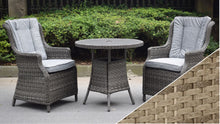 Load image into Gallery viewer, Hatherton Rattan- Bistro Set- Grey
