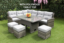 Load image into Gallery viewer, Antigua Rattan- Dining Set- Adjustable Table- Grey Or Natural
